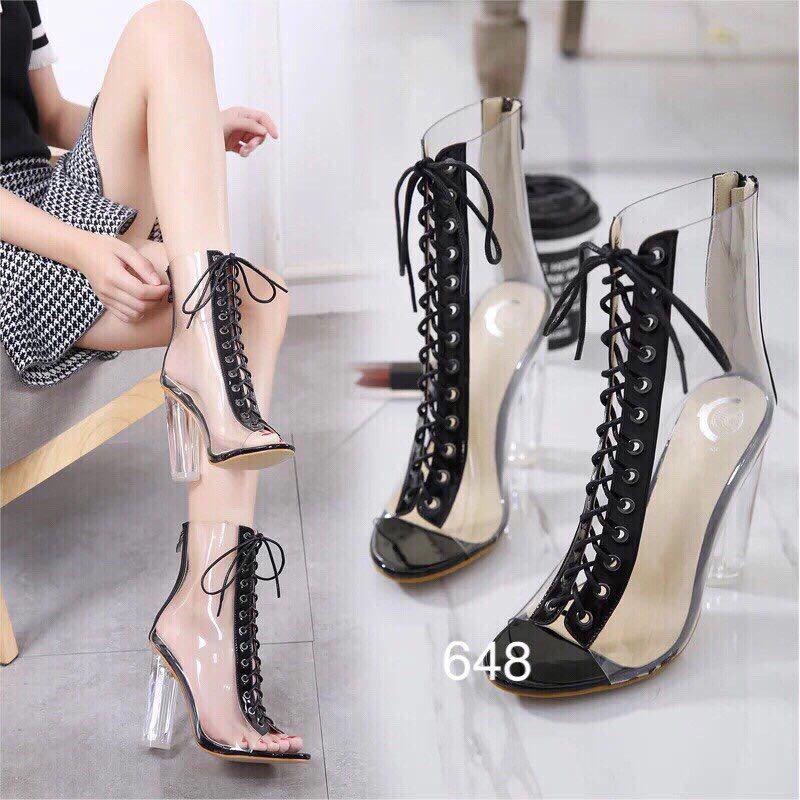 Giày bốt trong đan dây cao 9f