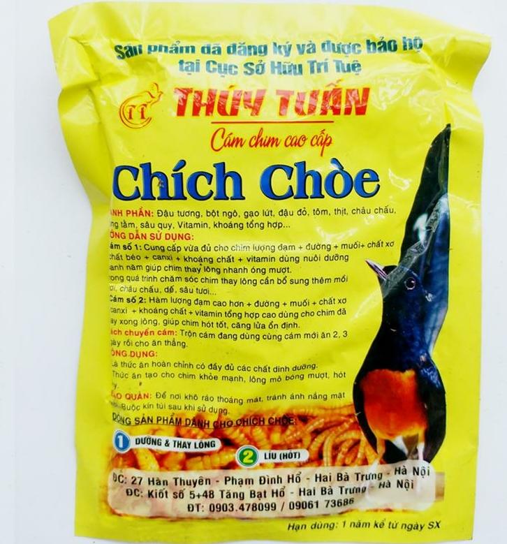 Combo 4 túi cám chim chích chòe, túi 100g
