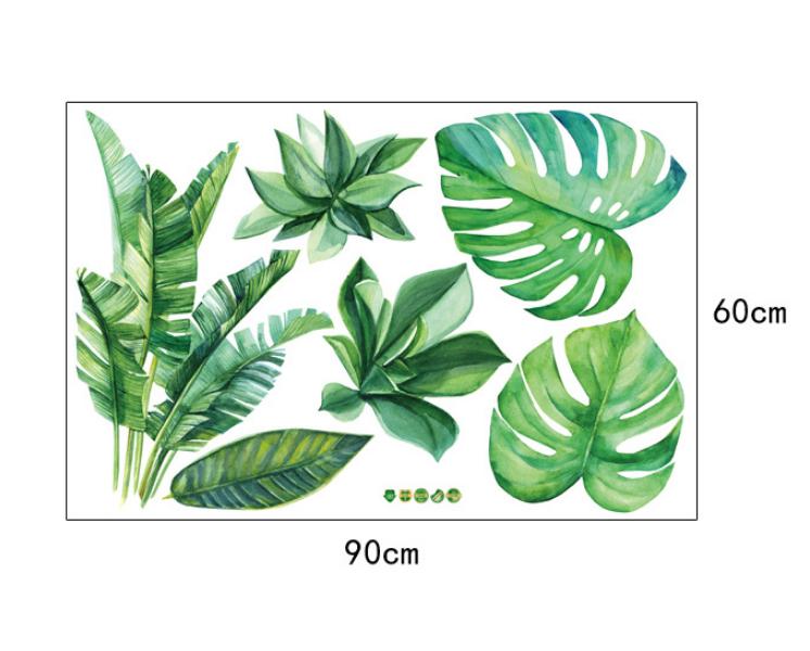 Decan dán tường SK9239-69 - Lá xanh