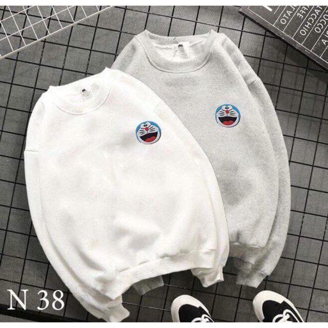 [HCM]Áo Sweater Nam Nữ LOGO DOREMON Hot  Big Size  100kg Vải Nỉ Bông Dày Mịn Cao Cấp _ SW000 96