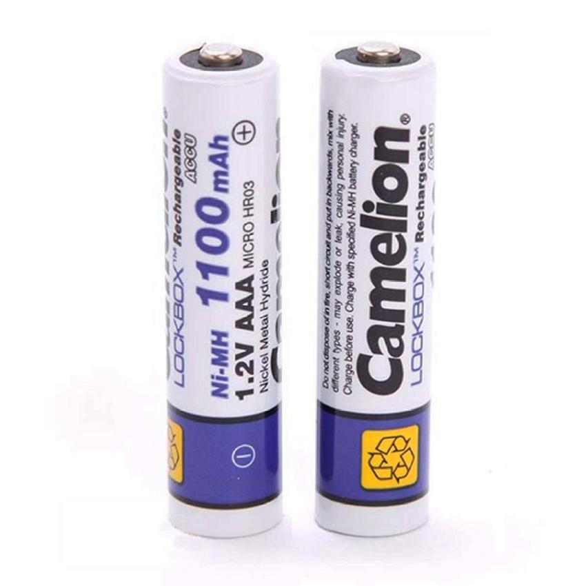 Bộ 2 pin sạc Camelion LockBox 1100mAh 1,2V AAA TIGĐ136 (Trắng)