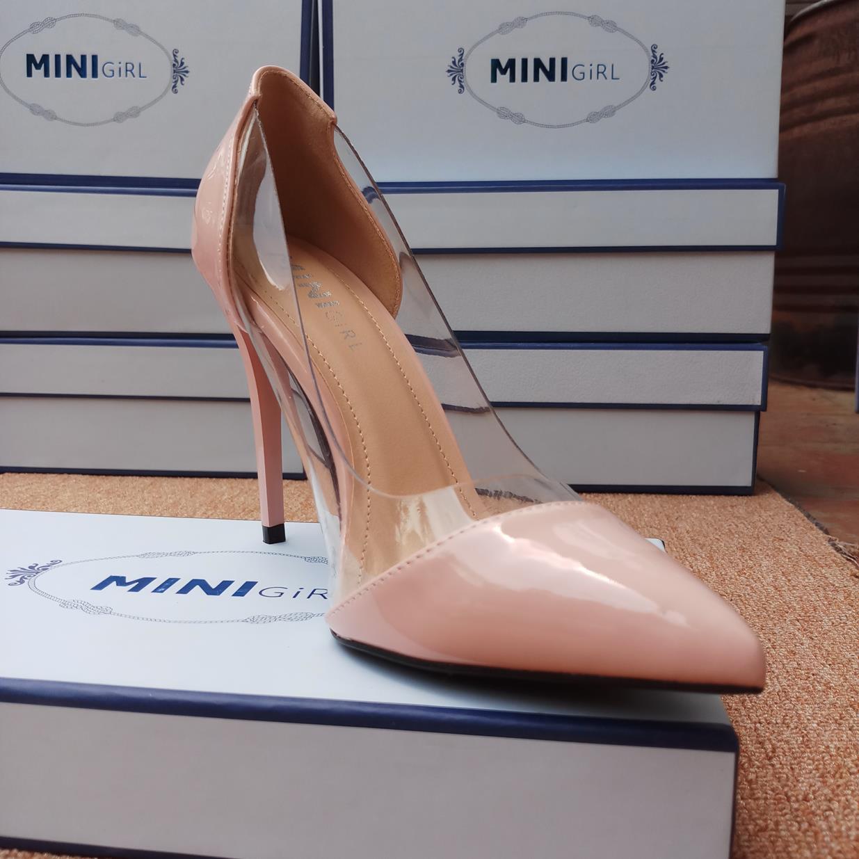 Giày cao gót nữ 9 phân ảnh thật - Size 34 đến 39 - 2017- 6A - Pink