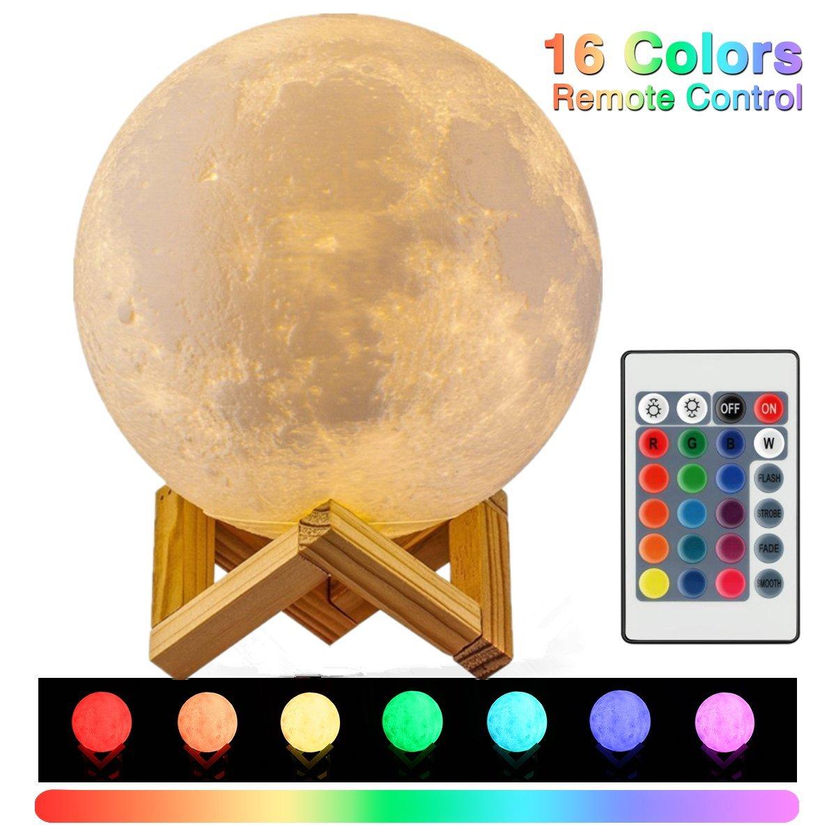 Đèn Mặt trăng 16 màu loại 15cm