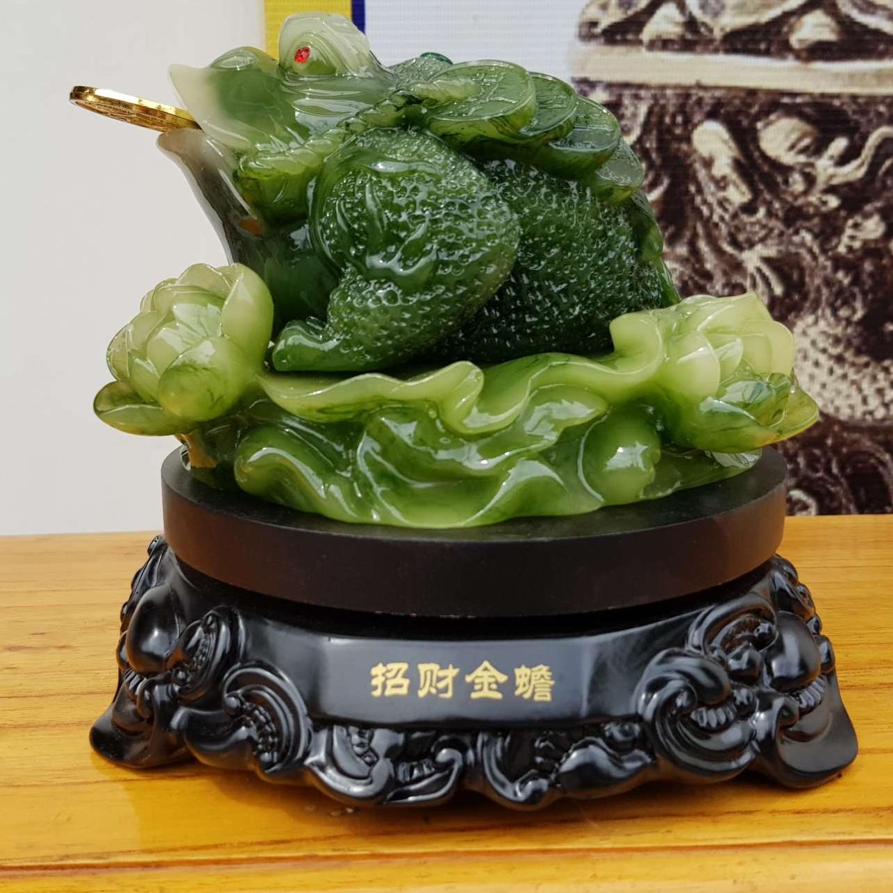 Cóc ngậm tiền phong thủy đường kính 18 cm