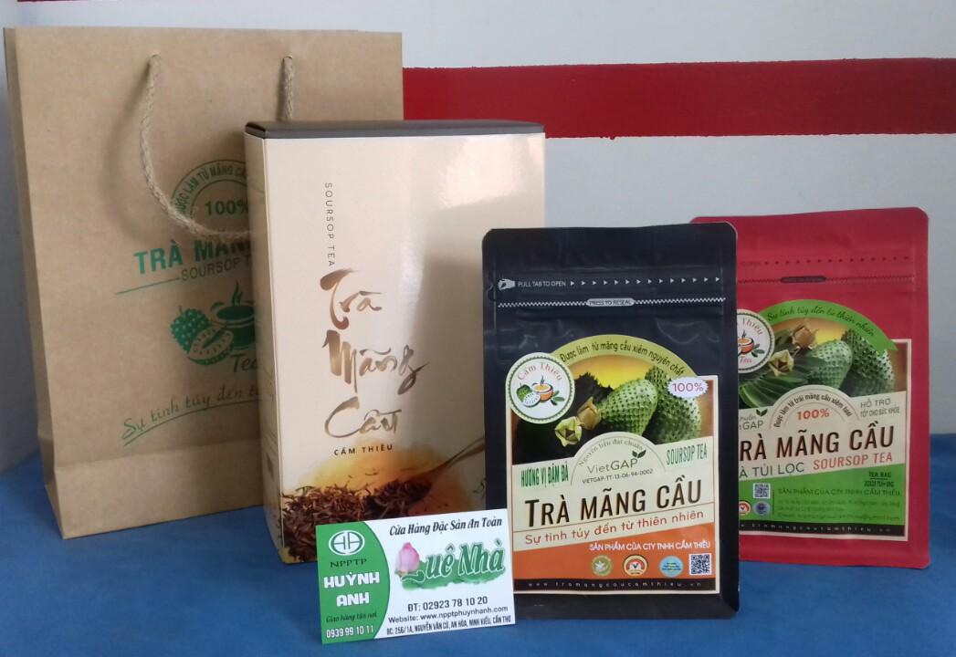 HỘP COMBO TRÀ MÃNG CẦU CẨM THIỀU 100G (Trà hương vị đậm đà và Trà túi lọc)