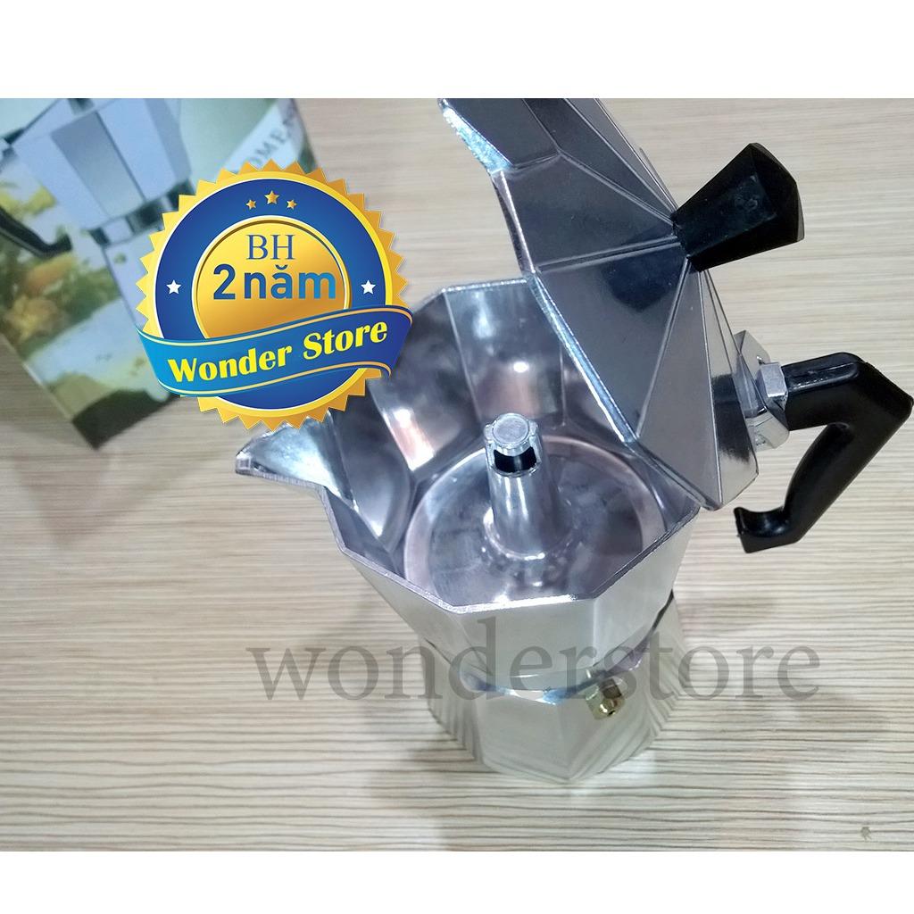 Bình pha cà phê Moka Top Stove phong cách Ý 3 tách (150ml)