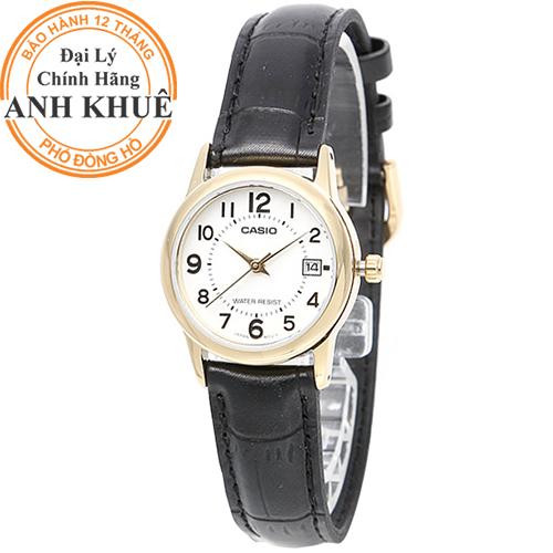 Đồng hồ nữ dây da Casio Anh Khuê LTP-V002GL-7BUDF