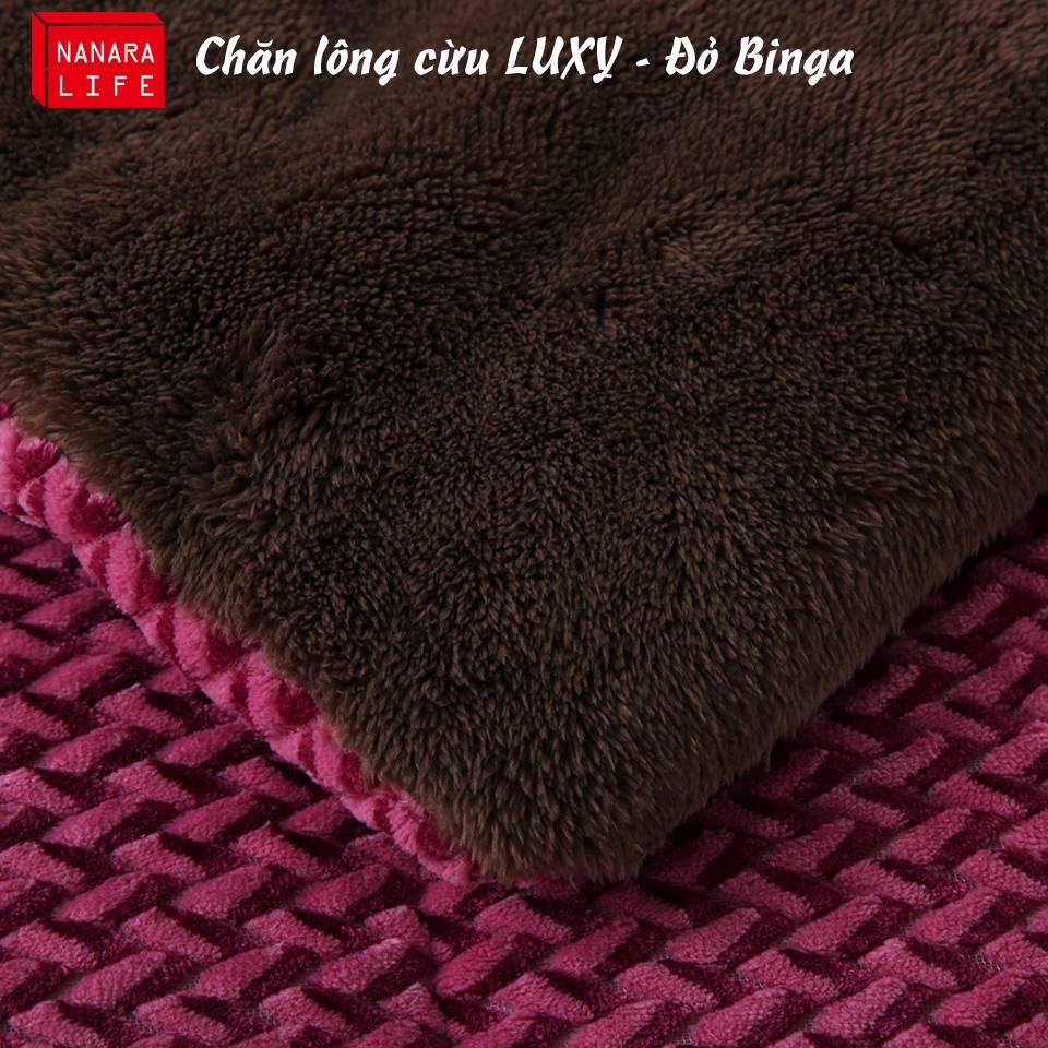 Chăn Lông Cừu Cao Cấp LUXY Nanara Life - Nhật Bản 200x230cm(Xanh Sandal)