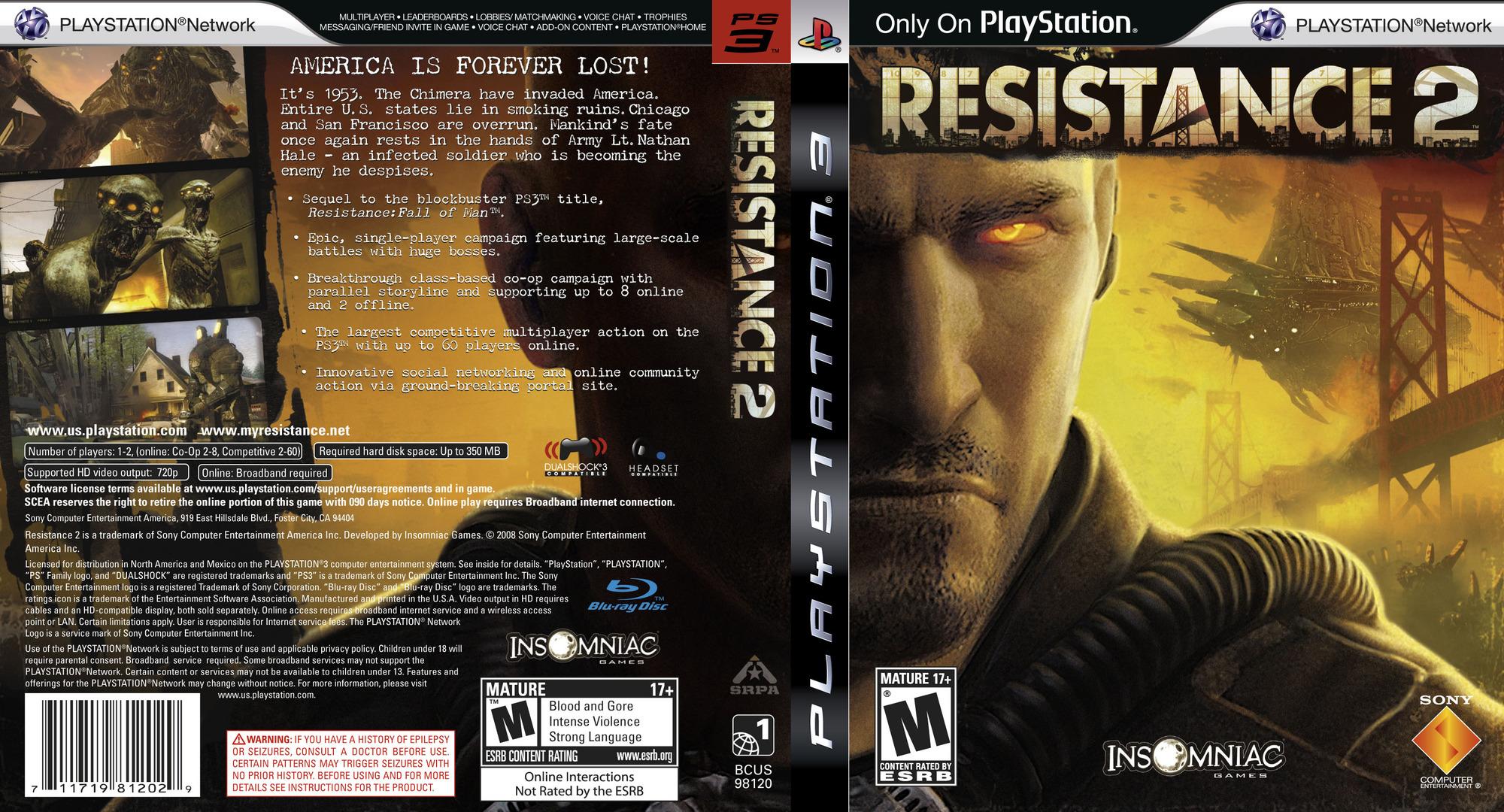 Game Resistance 2 Ps3