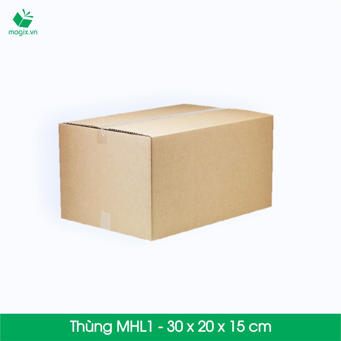 MHL1 - 30x20x15 cm - 20 thùng hộp carton trơn