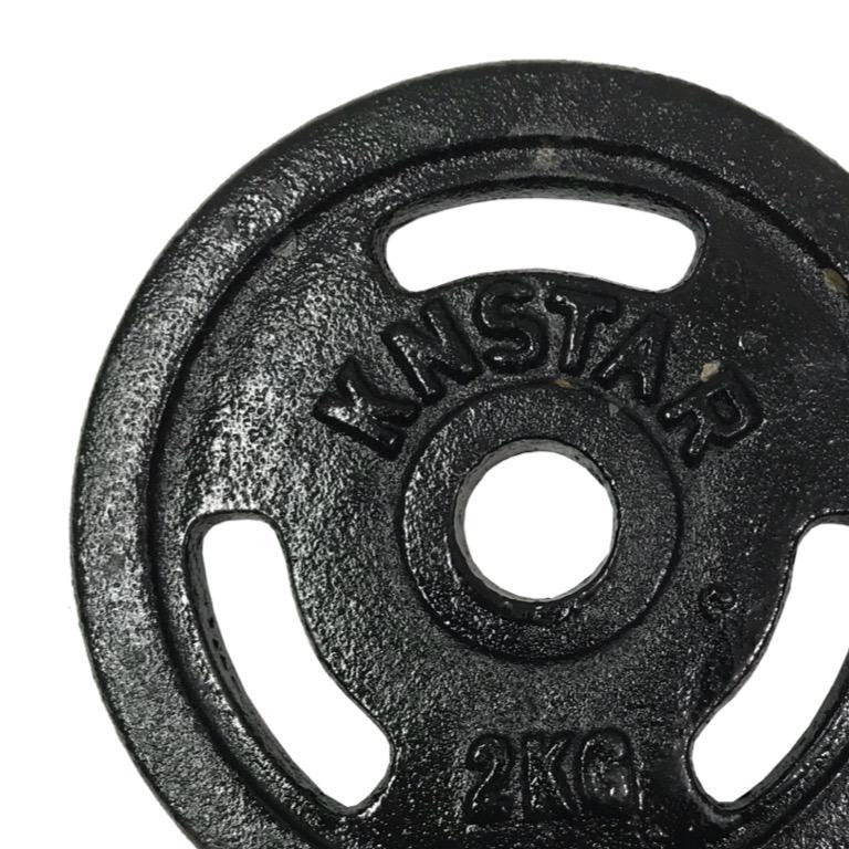 Bộ 2 tạ MIẾNG gang 10kg (Đen)