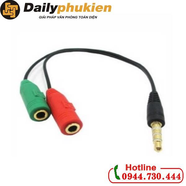 Cáp chia jack 3.5mm ra mic và loa giá rẻ