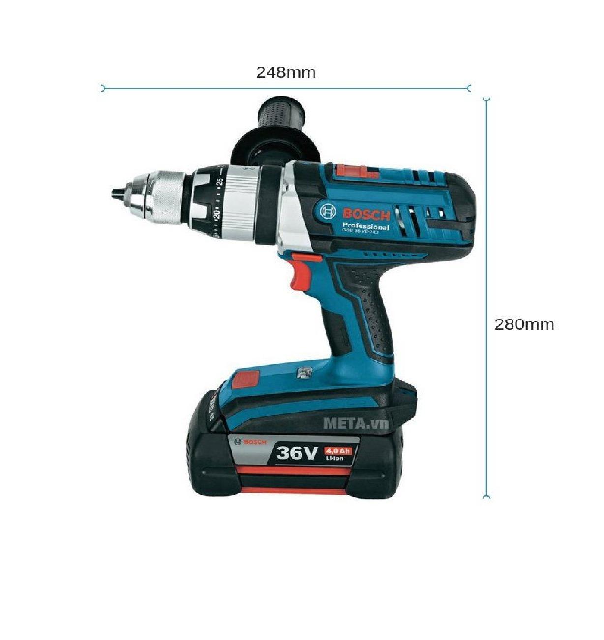 36V MÁY KHOAN ĐỘNG LỰC DÙNG PIN BOSCH GSB 36VE-2LI