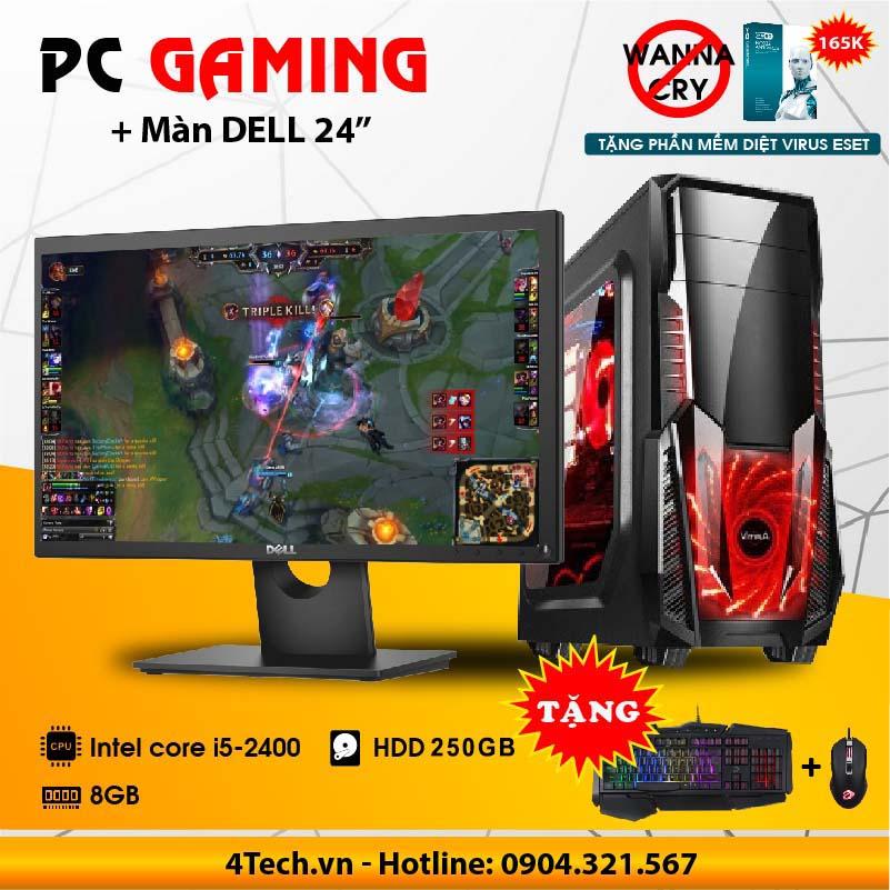 Máy tính bộ CPU intel core i5 2400 RAM 8GB HDD 250GB (MH Dell 24  inch Wide Led)