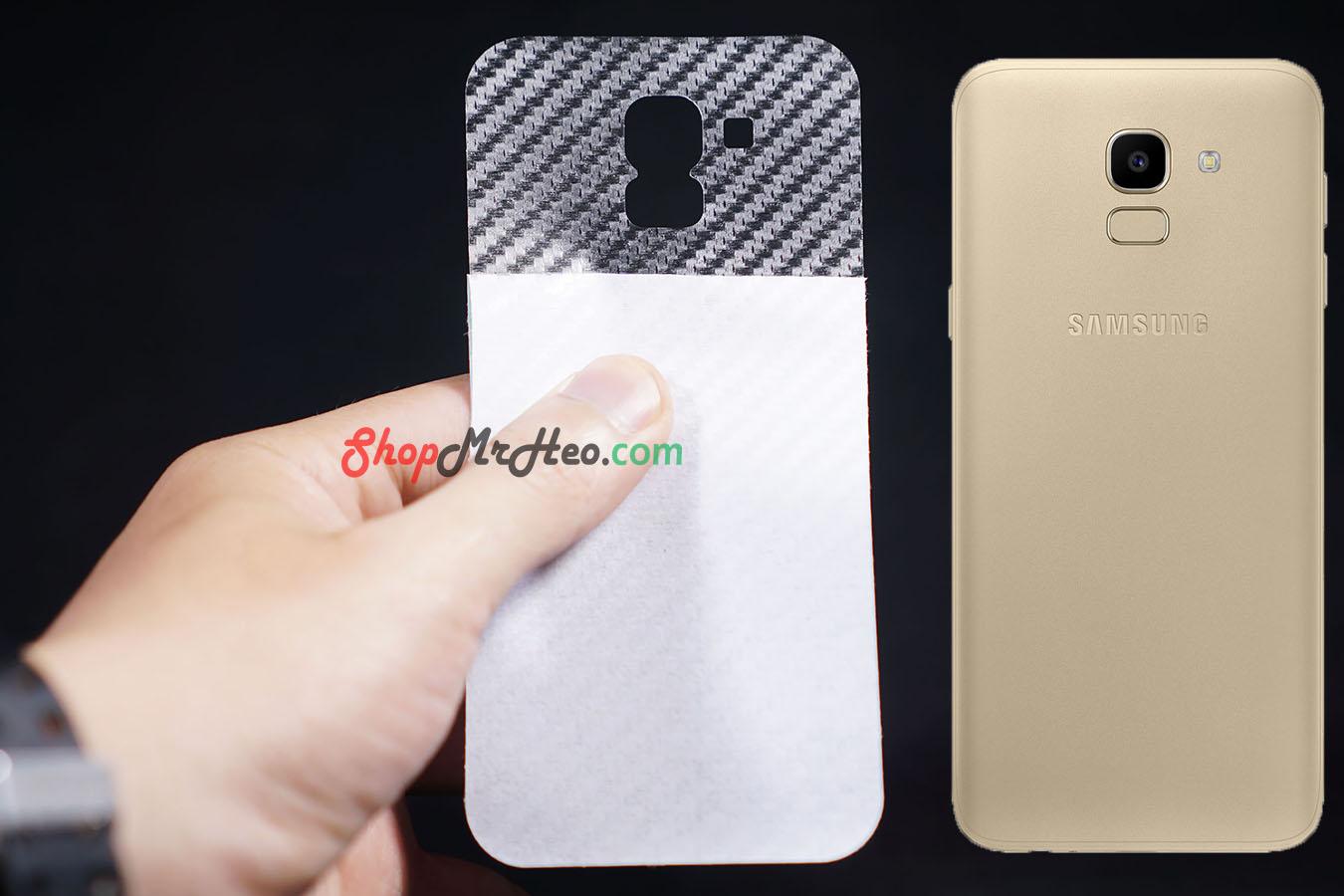 [HCM]Bộ 3 Skin Dán Mặt Lưng Vân 3D Samsung J6 2018
