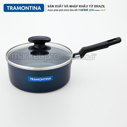 Tramontina - Bộ nồi nhôm 5 món chống dính nhập khẩu cao cấp màu xanh có hoạ tiết