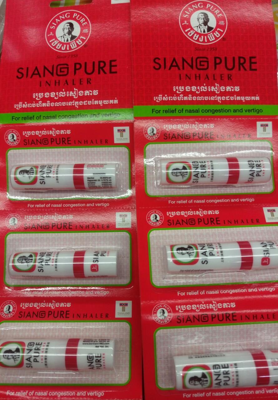 [HCM]Dây 6 ống Dầu Ống Hít Siang Pure 2 đầu Thái Lan-Dầu hít ông già