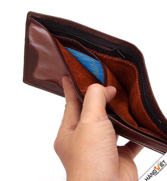 Ví nam,Bóp nam H2 cao cấp da nhập khẩu (Dáng đứng)