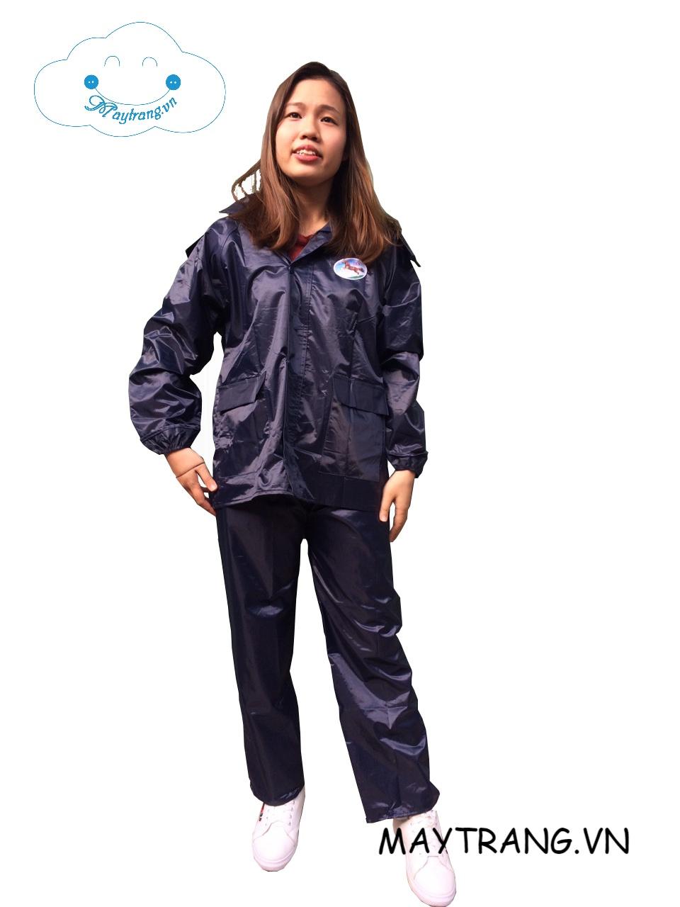 BỘ ÁO MƯA VẢI DÙ - XL (XANH ĐEN)