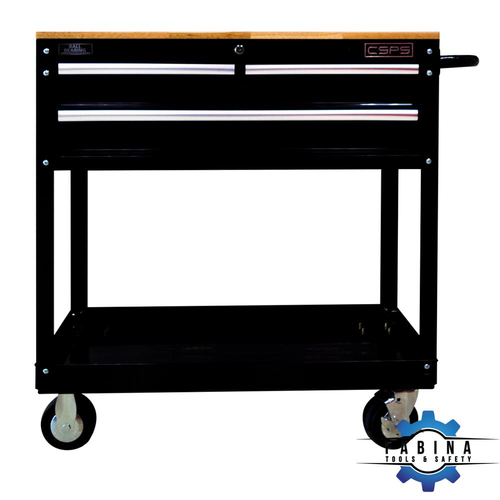 Tủ đồ nghề cao cấp 03 ngăn kéo mặt ván gỗ CSPS