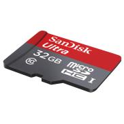 Thẻ nhớ MicroSDHC SanDisk Ultra 533X 32GB 80MB s kèm adapter- Màu xám đỏ