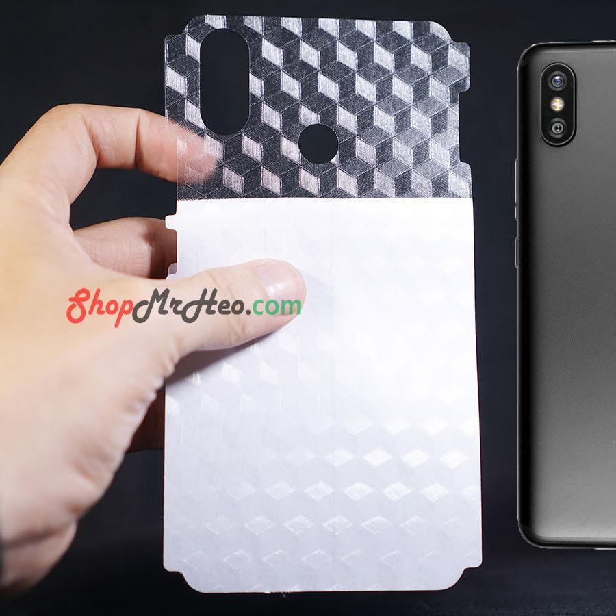 Bộ 3 skin dán mặt lưng vân 3d xiaomi mi max 3
