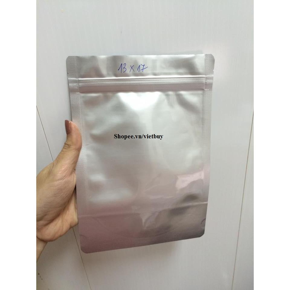 100g túi zip 2 mặt bạc 13x17