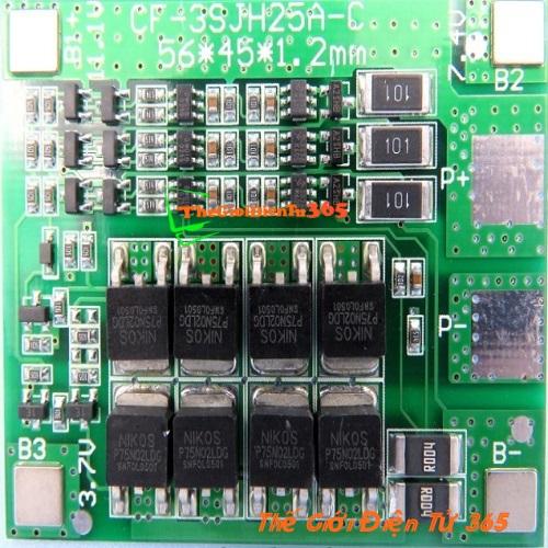 MẠCH SẠC VÀ BẢO VỆ PIN 12V 3S 25A