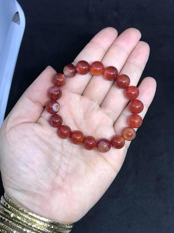[HCM]VÒNG TAY ĐÁ MÃ NÃO ĐỎ 10LY.
