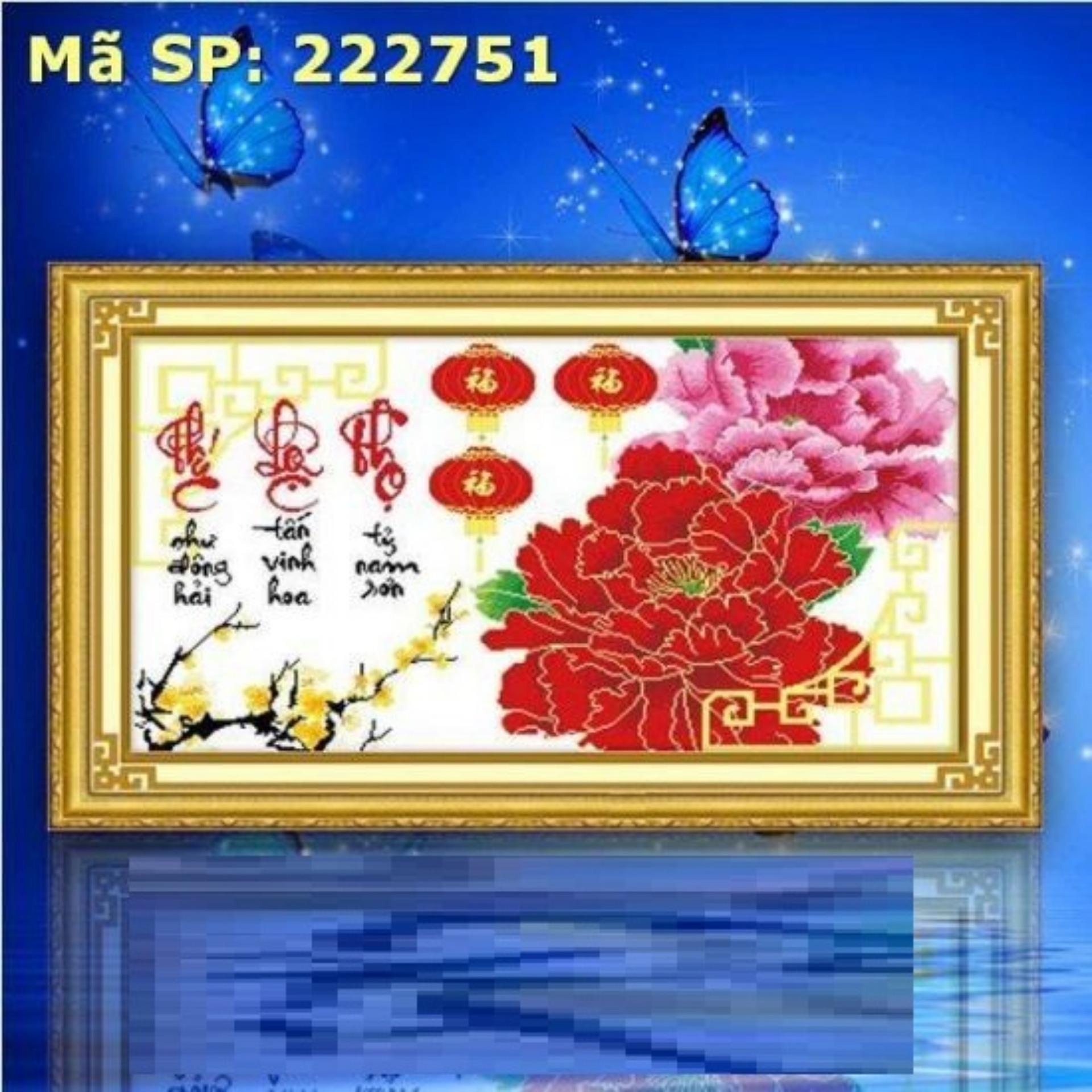 Tranh thêu chữ thập phúc lộc thọ 222751