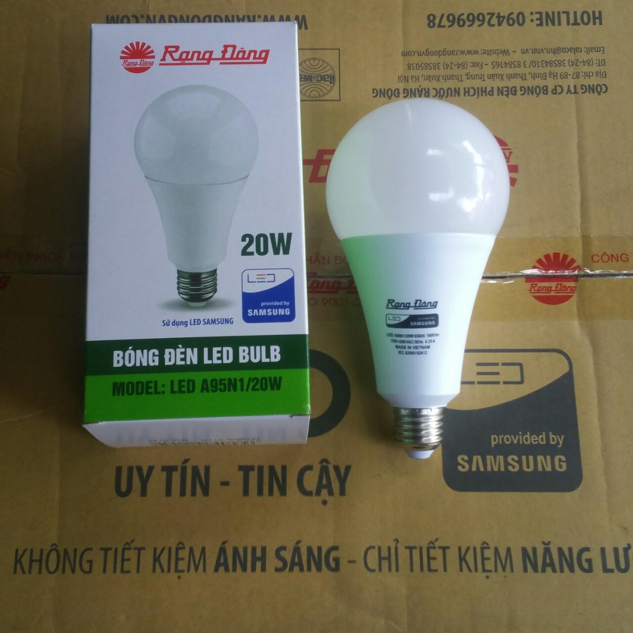 Bóng đèn LED BÚP 20W RẠNG ĐÔNG Siêu Sáng_ Model A95N1/20W