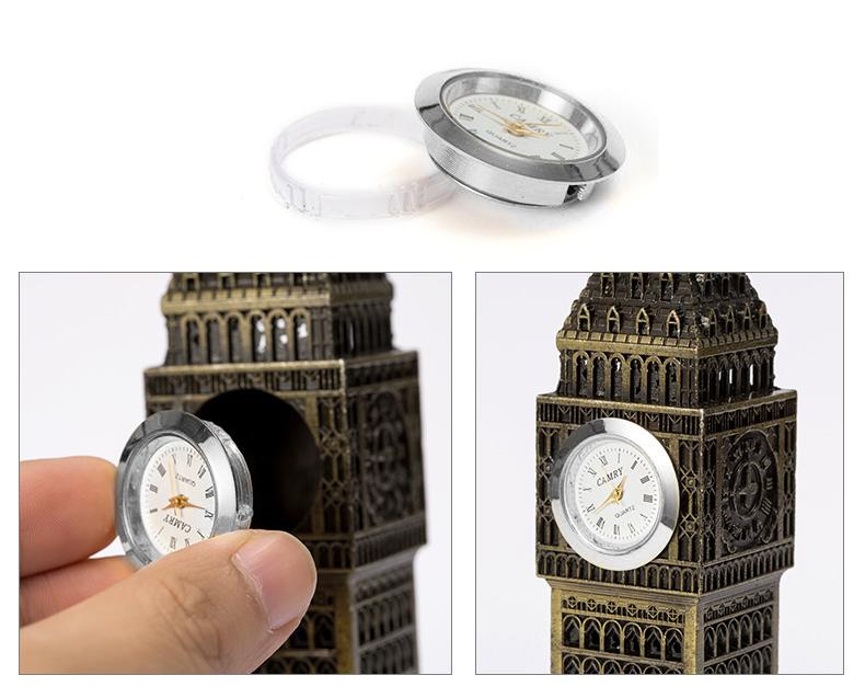 [HCM]Mô hình đồng hồ Big Ben cao 23 cm (màu vàng rêu mặt màu bạc)