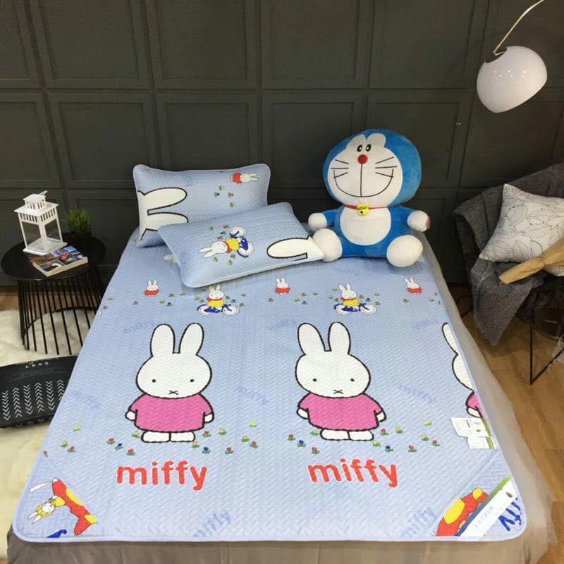 Chiếu lụa điều hòa cao cấp Tencel 2m x 2m2 tặng kèm 2 vỏ gối - Kmart