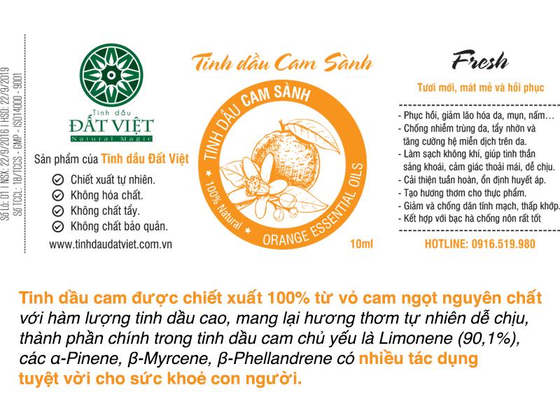 [HCM]Tinh Dầu Cam Đất Việt 10ml