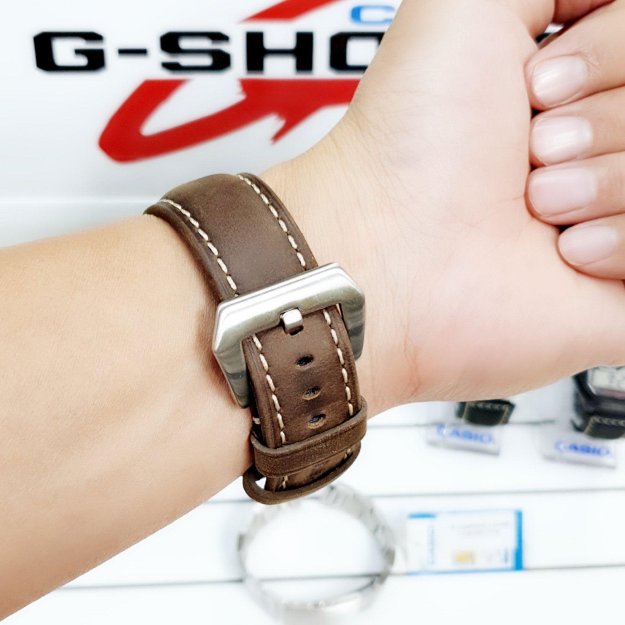 [HCM]Dây da đồng hồ Casio AE-1200WH các loại ( Màu nâu sậm )