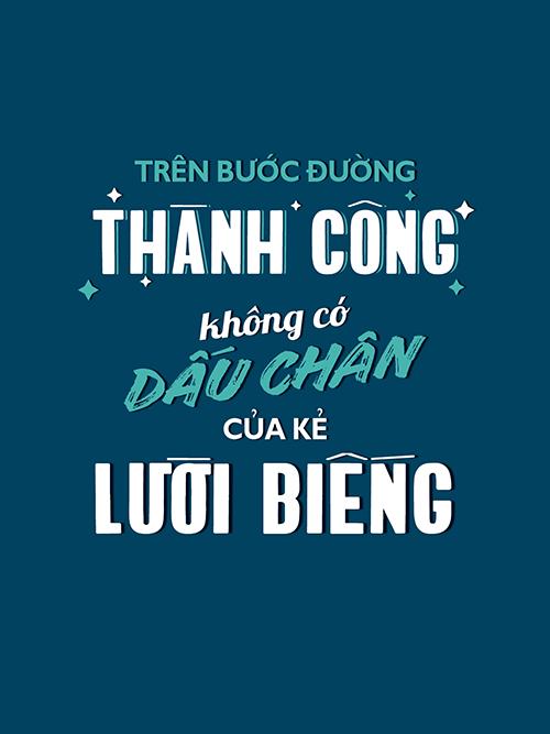 Tranh Mopi VTC Trên bước đường thành công không có dấu chân của kẻ lười biếng Mopi_004 KT 45x60