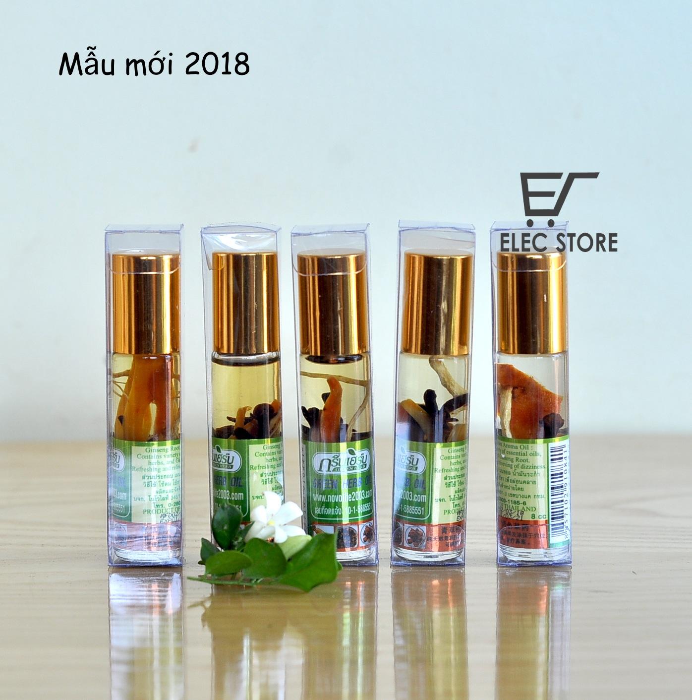 Bộ 5 chai dầu thảo dược sâm Thái Lan (5 x 8ml) mới 2018