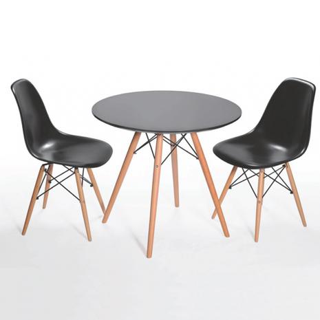 Bộ bàn tròn Eiffel 80 cm 2 ghế Eames