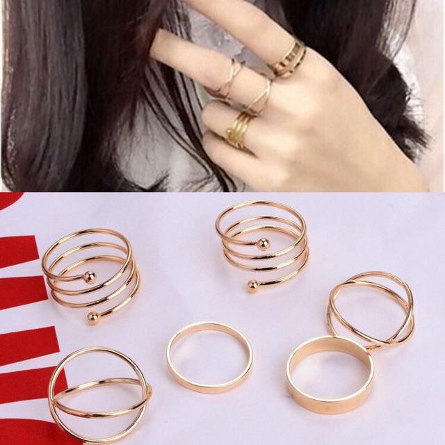 Combo 6 chiếc nhẫn đa phong cách