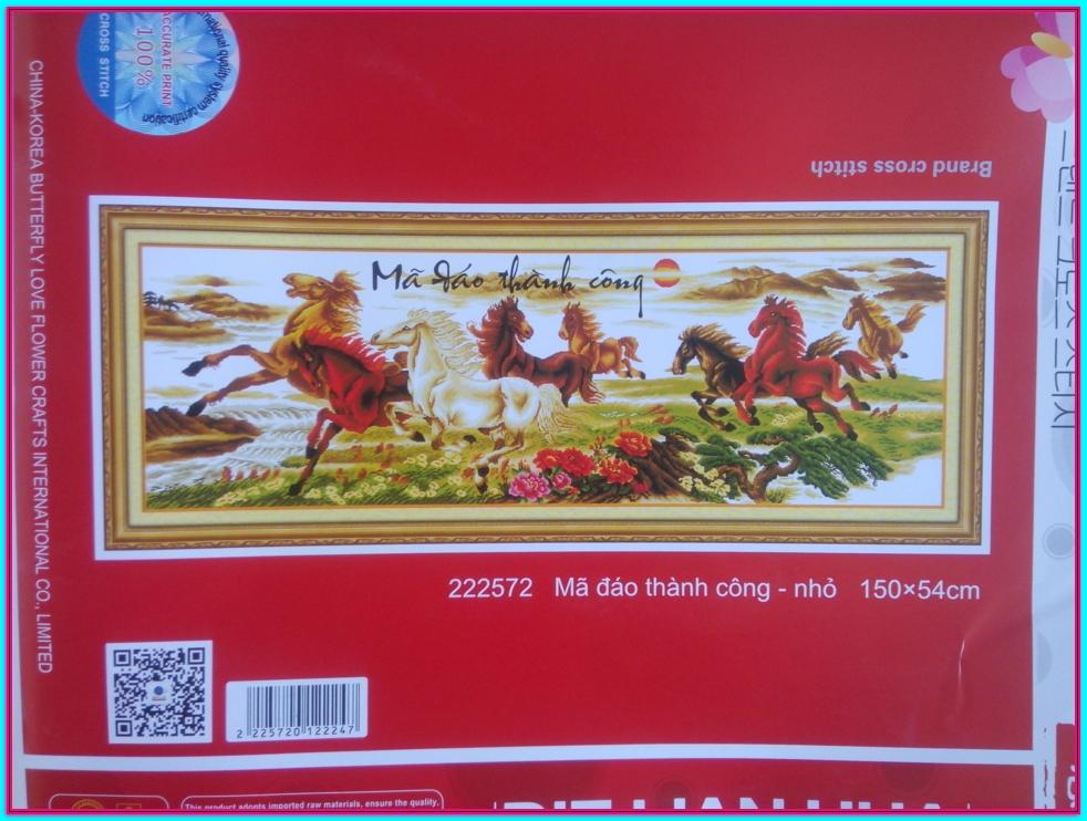 Tranh thêu chữ thập Mã đáo thành công DLH-222572-Ngọc Thịnh