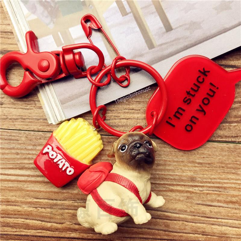 [HCM]Móc Khóa Heo Chó Pug Dễ Thương K145