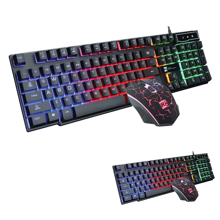 BỘ BÀN PHÍM VÀ CHUỘT CHUYÊN GAME R8 1910 GIẢ CƠ CÓ LED CỔNG USB CHƠI GAME CỰC ĐỈNH COMBO CHUỘT PHÍM GAME BÁN CHẠY