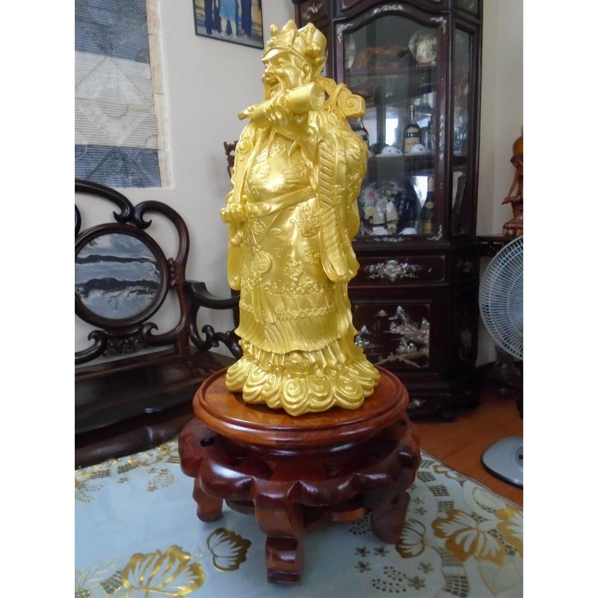 [HCM]Tượng Thần Tài đá poly vàng ( Tượng ông Lộc)