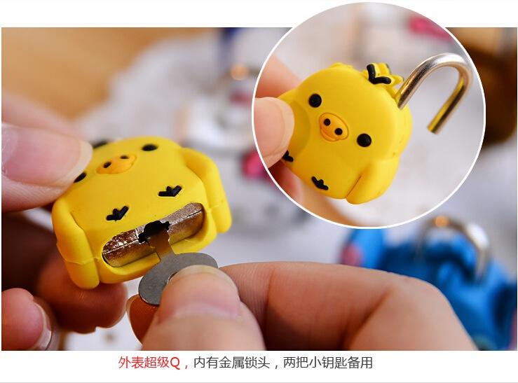 Combo 2 ổ khóa mini hình thú khóa hành lý túi xách balo khóa vali túi có khóa kéo....