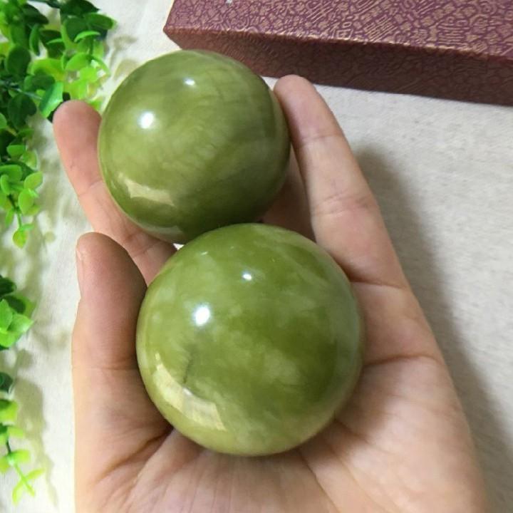 Bộ 2 viên Bi đá lăn tay thiên nhiên, bi tập tay
