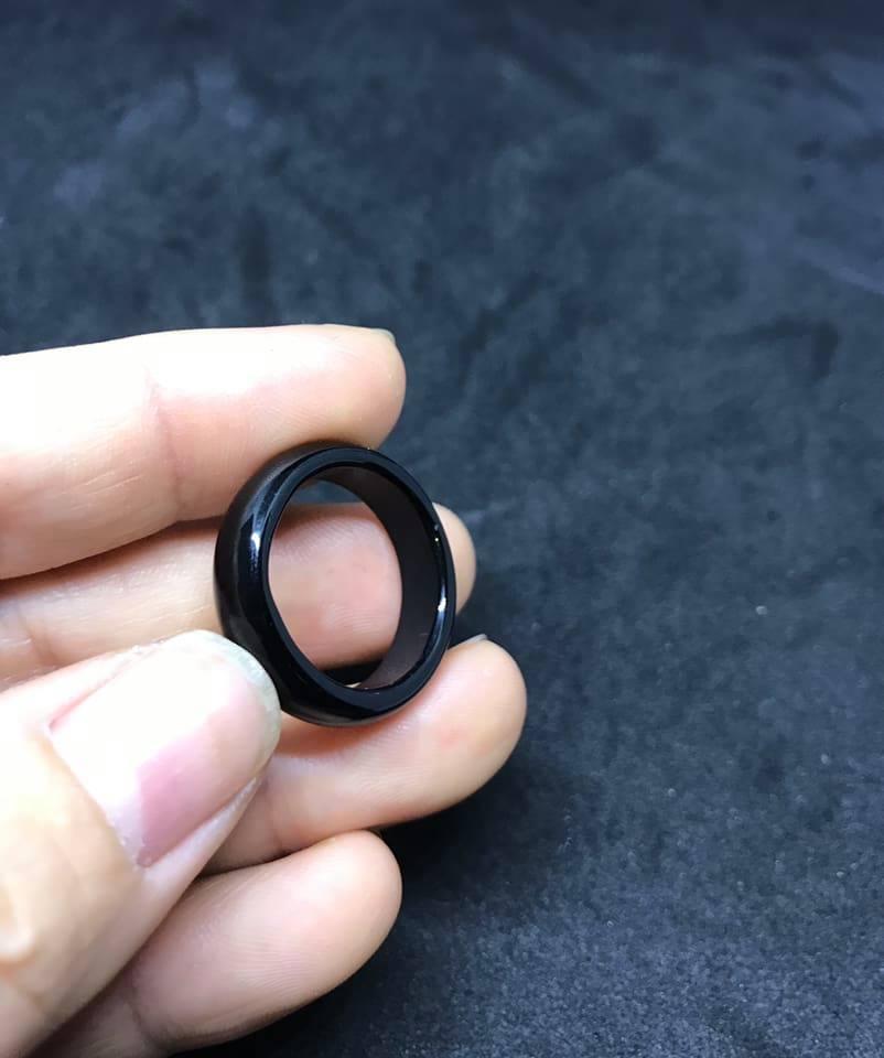 [HCM]NHẪN ĐEO TAY  ĐÁ MÃ NÃO ĐEN