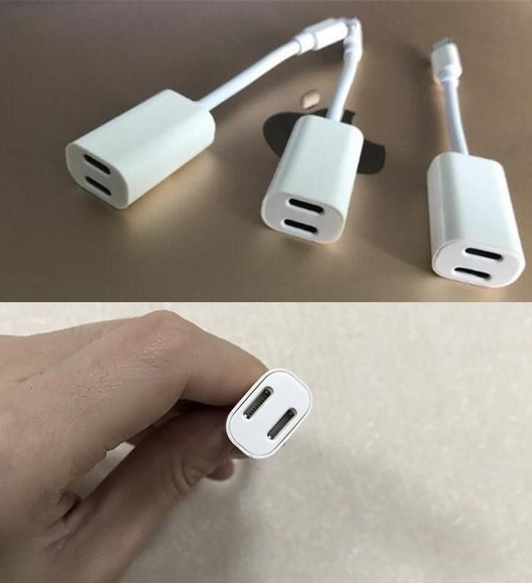Cáp Lightning 2in1 chia Sạc và Tai nghe cho Iphone