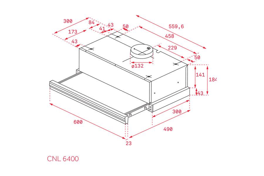 [Trả góp 0%]Máy hút mùi Teka CNL 6400 BK BLACK