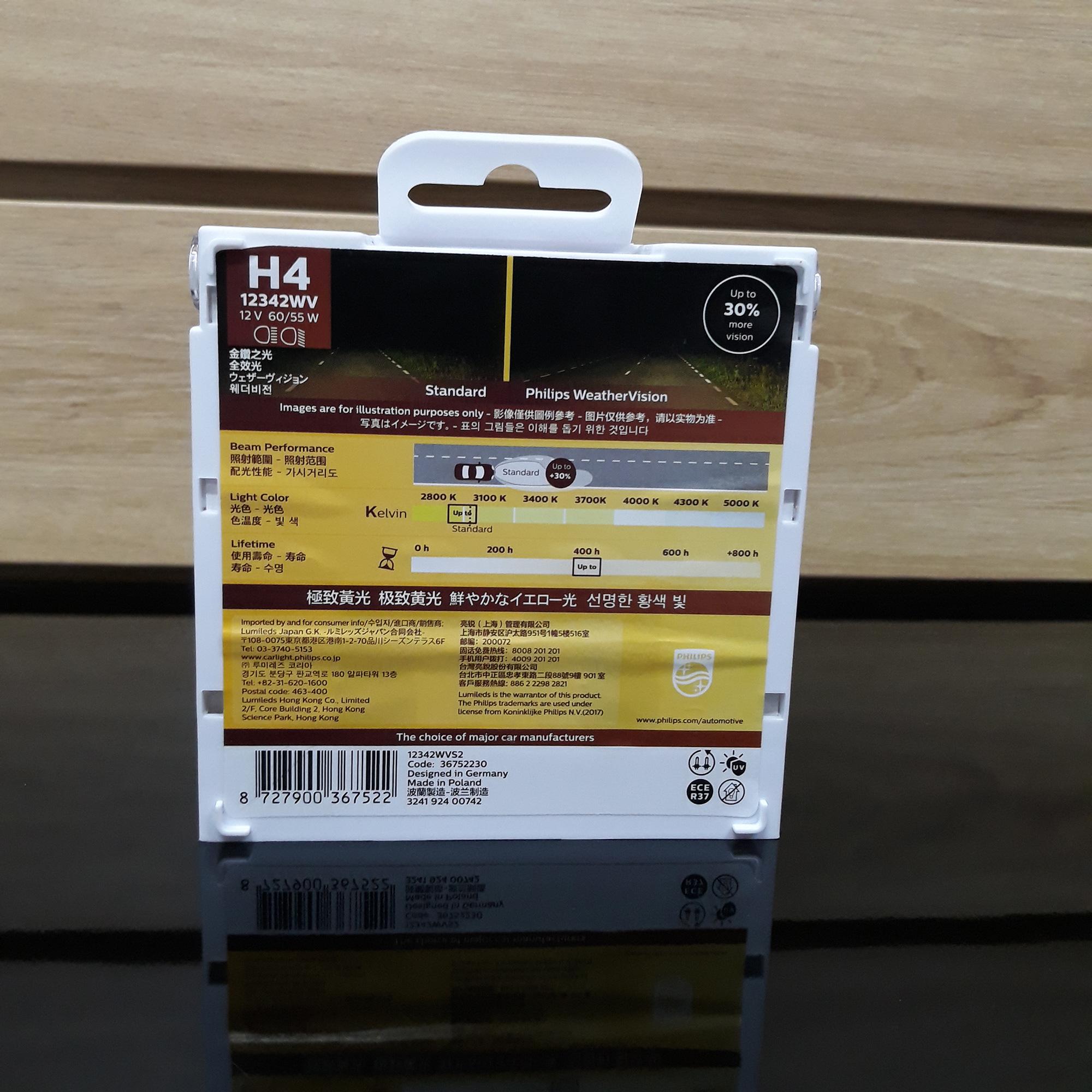 Bóng đèn Philips Weather Vision H4