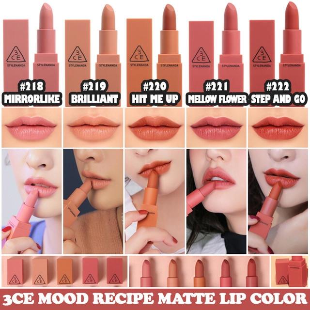 [HCM]Son Thỏi 3CE Mood Recipe Màu 222 Step And Go ( New)